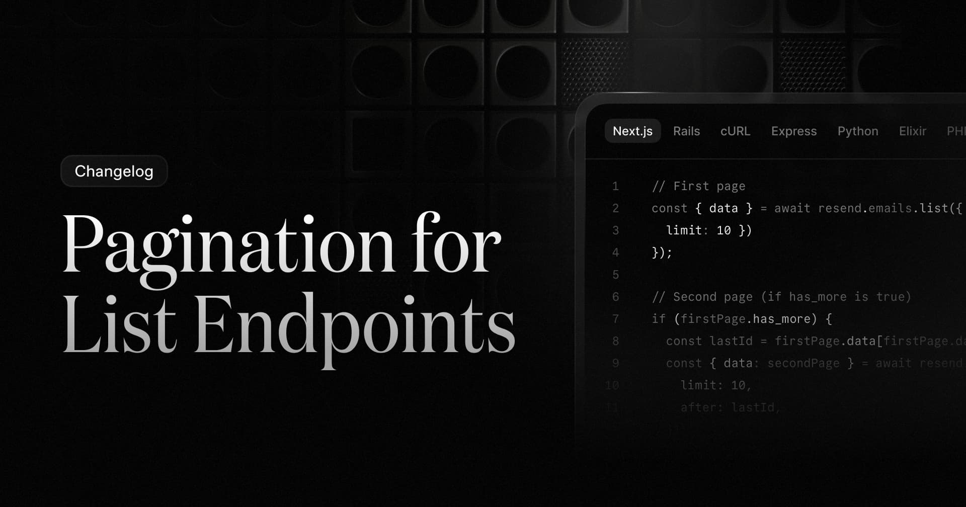 Pagination for List Endpoints